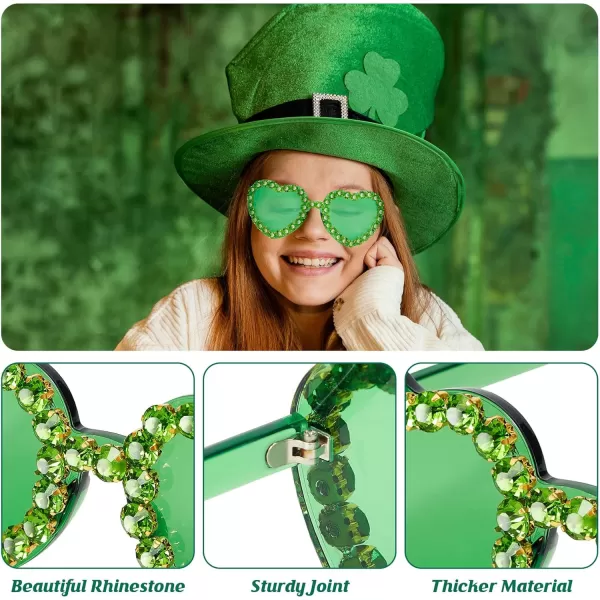 Zando Rhinestone Heart Sunglasses for Women Rimless Transparent Heart Shaped Sunglasses Colorful Heart Glasses Party