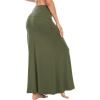imageZando Long Skirts for Women Trendy Dresses High Waisted Maxi Skirt Casual Workout Stretchy Flared Flower Skirt for GirlsArmy Green