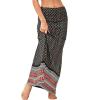 imageZando Long Skirts for Women Trendy Dresses High Waisted Maxi Skirt Casual Workout Stretchy Flared Flower Skirt for GirlsBlack Red