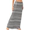 imageZando Long Skirts for Women Trendy Dresses High Waisted Maxi Skirt Casual Workout Stretchy Flared Flower Skirt for GirlsBlack White Floral