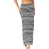 imageZando Long Skirts for Women Trendy Dresses High Waisted Maxi Skirt Casual Workout Stretchy Flared Flower Skirt for GirlsBlack White Floral