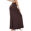 imageZando Long Skirts for Women Trendy Dresses High Waisted Maxi Skirt Casual Workout Stretchy Flared Flower Skirt for GirlsCoffee