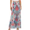 imageZando Long Skirts for Women Trendy Dresses High Waisted Maxi Skirt Casual Workout Stretchy Flared Flower Skirt for GirlsFloral Print
