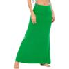 imageZando Long Skirts for Women Trendy Dresses High Waisted Maxi Skirt Casual Workout Stretchy Flared Flower Skirt for GirlsGrass Green