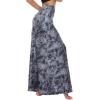 imageZando Long Skirts for Women Trendy Dresses High Waisted Maxi Skirt Casual Workout Stretchy Flared Flower Skirt for GirlsGrey Tie Dye