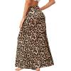 imageZando Long Skirts for Women Trendy Dresses High Waisted Maxi Skirt Casual Workout Stretchy Flared Flower Skirt for GirlsLeopard Print