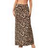 imageZando Long Skirts for Women Trendy Dresses High Waisted Maxi Skirt Casual Workout Stretchy Flared Flower Skirt for GirlsLeopard Print