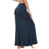 imageZando Long Skirts for Women Trendy Dresses High Waisted Maxi Skirt Casual Workout Stretchy Flared Flower Skirt for GirlsNavy Blue