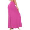 imageZando Long Skirts for Women Trendy Dresses High Waisted Maxi Skirt Casual Workout Stretchy Flared Flower Skirt for GirlsRose Red