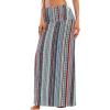 imageZando Long Skirts for Women Trendy Dresses High Waisted Maxi Skirt Casual Workout Stretchy Flared Flower Skirt for GirlsStriped  Floral