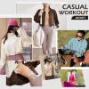 imageZando Womens Fleece Jacket Full Zip Cropped Jackets Oversize Long Sleeve Workout Fuzzy Sherpa Jacket Athletic Crop CoatCow Print