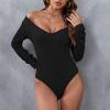 imageZando Womens Fringe One Shoulder Bodysuit Nashville Outfits Top Tank Sexy Bodysuits for Women Western Outfit Going OutB Deep V Neck Black