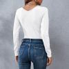 imageZando Womens Fringe One Shoulder Bodysuit Nashville Outfits Top Tank Sexy Bodysuits for Women Western Outfit Going OutB Deep V Neck White