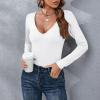 imageZando Womens Fringe One Shoulder Bodysuit Nashville Outfits Top Tank Sexy Bodysuits for Women Western Outfit Going OutB Deep V Neck White