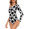 imageZando Womens Fringe One Shoulder Bodysuit Nashville Outfits Top Tank Sexy Bodysuits for Women Western Outfit Going OutCow Print