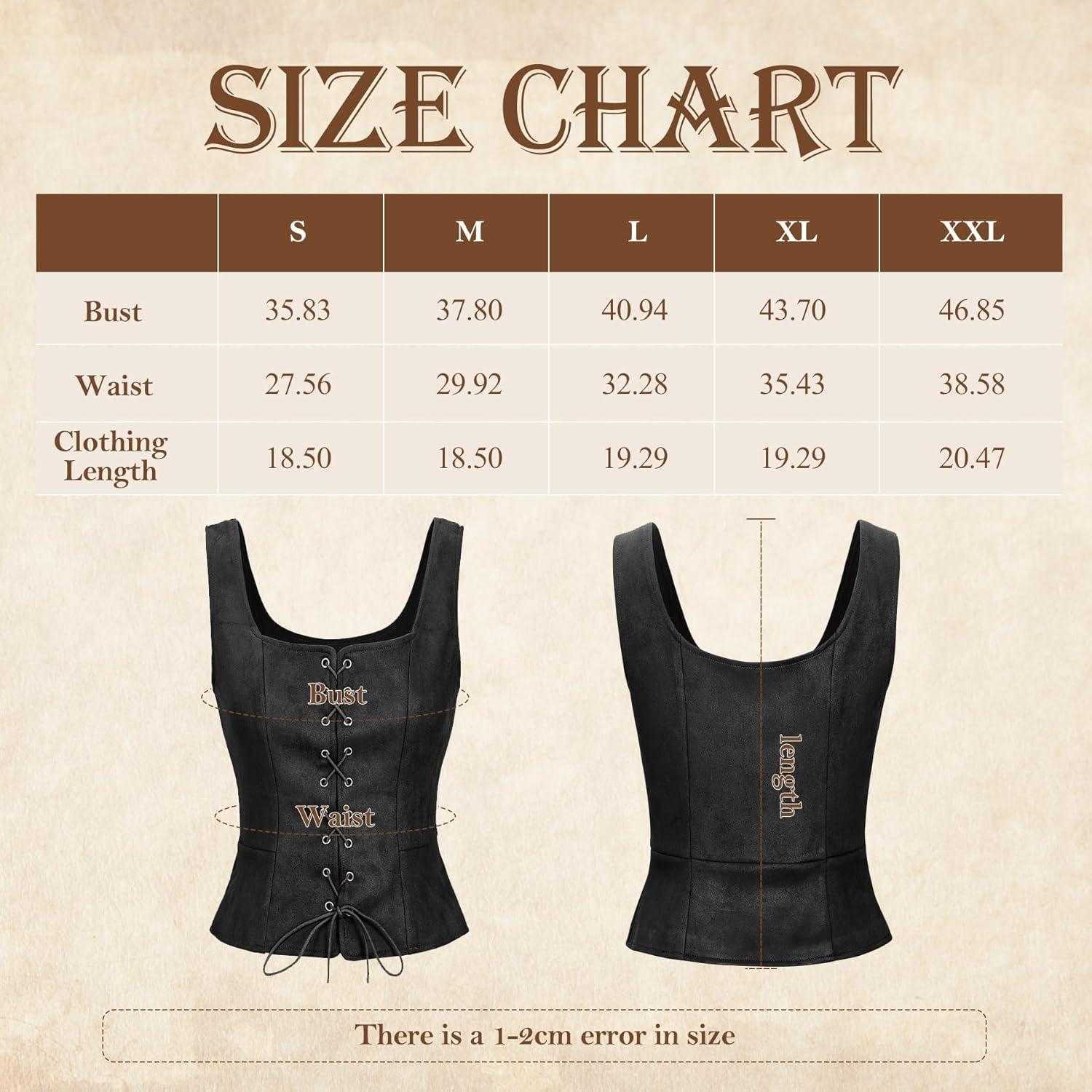 imageZando Renaissance Costume Women Pirate Medieval Viking Corsets Top Vintage Costume Steampunk Gothic Tank TopWine