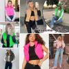 imageZando Cropped Puffer Vest for Women Fashion Oversized Lightweight Winter Vest Outerwear Sleeveless Zip Up Stand Collar Vest Jacket Gilet Padded Puffer Coat with Pockets Black Small