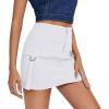imageZando High Waisted Cargo Mini Skirt Y2K Bodycon Denim Mini Skirt Y2K Jean Skirt with Pockets Y2K Button Cargo SkirtA White