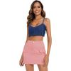 imageZando High Waisted Cargo Mini Skirt Y2K Bodycon Denim Mini Skirt Y2K Jean Skirt with Pockets Y2K Button Cargo SkirtB Pink
