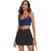 imageZando High Waisted Cargo Mini Skirt Y2K Bodycon Denim Mini Skirt Y2K Jean Skirt with Pockets Y2K Button Cargo SkirtC Black
