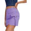 imageZando High Waisted Cargo Mini Skirt Y2K Bodycon Denim Mini Skirt Y2K Jean Skirt with Pockets Y2K Button Cargo SkirtPurple