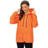imageZando Lightweight Rain Jacket Women Raincoat for Women Packable Rain Coat Windbreaker Rain Jackets Waterproof with HoodOrange