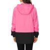 imageZando Lightweight Rain Jacket Women Raincoat for Women Packable Rain Coat Windbreaker Rain Jackets Waterproof with HoodPlus Hot Pink Black