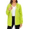 imageZando Lightweight Rain Jacket Women Raincoat for Women Packable Rain Coat Windbreaker Rain Jackets Waterproof with HoodPlus Neon Green