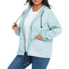 imageZando Lightweight Rain Jacket Women Raincoat for Women Packable Rain Coat Windbreaker Rain Jackets Waterproof with HoodPlus Solid Mint