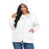 imageZando Lightweight Rain Jacket Women Raincoat for Women Packable Rain Coat Windbreaker Rain Jackets Waterproof with HoodPlus White