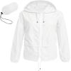 imageZando Lightweight Rain Jacket Women Raincoat for Women Packable Rain Coat Windbreaker Rain Jackets Waterproof with HoodPlus White