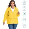 imageZando Lightweight Rain Jacket Women Raincoat for Women Packable Rain Coat Windbreaker Rain Jackets Waterproof with HoodPlus Yellow Raincoat