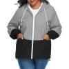 imageZando Lightweight Rain Jacket Women Raincoat for Women Packable Rain Coat Windbreaker Rain Jackets Waterproof with HoodPlus Z Gray