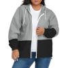 imageZando Lightweight Rain Jacket Women Raincoat for Women Packable Rain Coat Windbreaker Rain Jackets Waterproof with HoodPlus Z Gray
