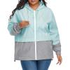imageZando Lightweight Rain Jacket Women Raincoat for Women Packable Rain Coat Windbreaker Rain Jackets Waterproof with HoodPlus Z Mint Green