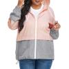 imageZando Lightweight Rain Jacket Women Raincoat for Women Packable Rain Coat Windbreaker Rain Jackets Waterproof with HoodPlus Z Pink