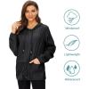imageZando Lightweight Rain Jacket Women Raincoat for Women Packable Rain Coat Windbreaker Rain Jackets Waterproof with HoodSolid Black