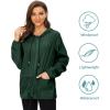 imageZando Lightweight Rain Jacket Women Raincoat for Women Packable Rain Coat Windbreaker Rain Jackets Waterproof with HoodSolid Dark Green