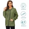 imageZando Lightweight Rain Jacket Women Raincoat for Women Packable Rain Coat Windbreaker Rain Jackets Waterproof with HoodSolid Green
