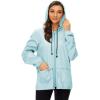 imageZando Lightweight Rain Jacket Women Raincoat for Women Packable Rain Coat Windbreaker Rain Jackets Waterproof with HoodSolid Mint