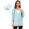 imageZando Lightweight Rain Jacket Women Raincoat for Women Packable Rain Coat Windbreaker Rain Jackets Waterproof with HoodSolid Mint