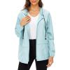 imageZando Lightweight Rain Jacket Women Raincoat for Women Packable Rain Coat Windbreaker Rain Jackets Waterproof with HoodSolid Mint