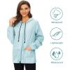 imageZando Lightweight Rain Jacket Women Raincoat for Women Packable Rain Coat Windbreaker Rain Jackets Waterproof with HoodSolid Mint