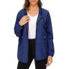 imageZando Lightweight Rain Jacket Women Raincoat for Women Packable Rain Coat Windbreaker Rain Jackets Waterproof with HoodSolid Navy