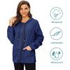 imageZando Lightweight Rain Jacket Women Raincoat for Women Packable Rain Coat Windbreaker Rain Jackets Waterproof with HoodSolid Navy