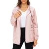 imageZando Lightweight Rain Jacket Women Raincoat for Women Packable Rain Coat Windbreaker Rain Jackets Waterproof with HoodSolid Pink