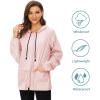 imageZando Lightweight Rain Jacket Women Raincoat for Women Packable Rain Coat Windbreaker Rain Jackets Waterproof with HoodSolid Pink