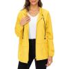 imageZando Lightweight Rain Jacket Women Raincoat for Women Packable Rain Coat Windbreaker Rain Jackets Waterproof with HoodYellow Raincoat