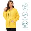 imageZando Lightweight Rain Jacket Women Raincoat for Women Packable Rain Coat Windbreaker Rain Jackets Waterproof with HoodYellow Raincoat