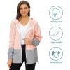 imageZando Lightweight Rain Jacket Women Raincoat for Women Packable Rain Coat Windbreaker Rain Jackets Waterproof with HoodZ Pink